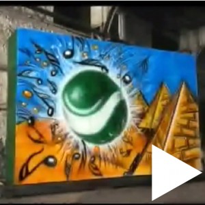 Graffiti mural for Rotana Tv